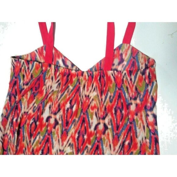 Nicole Miller tank top swing top Sz L geometric aztec print multicolor EUC - Picture 7 of 8